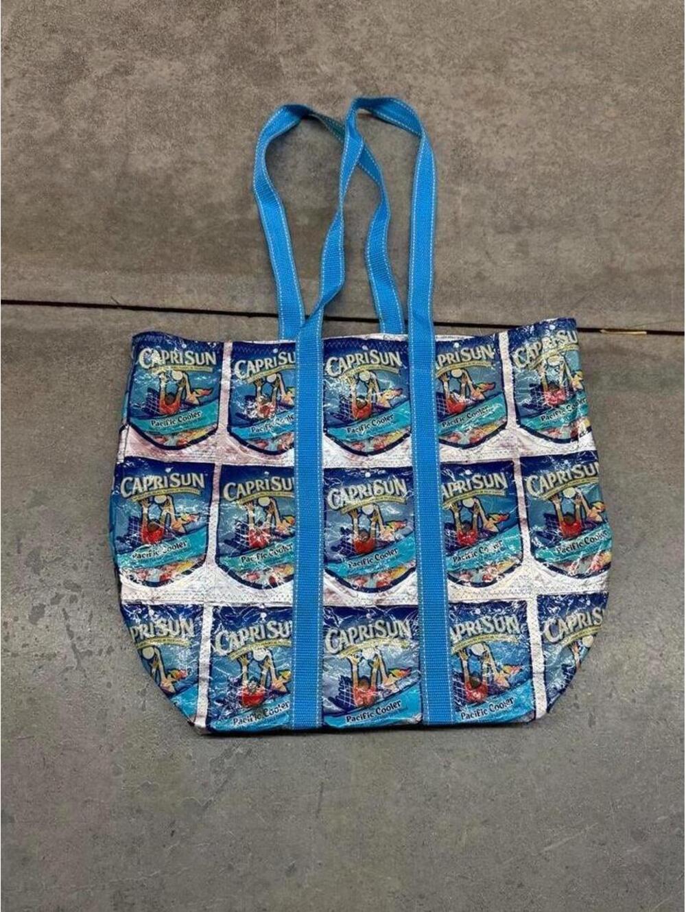 vintage caprisun pacific cooler upcycled recycled tote bag